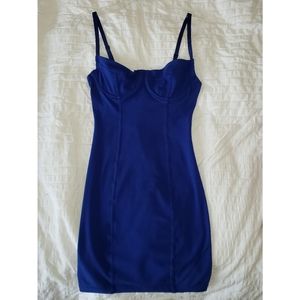Blue Bodycon Dress with Built in Bra
